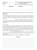 Đề thi vào lớp 10 môn Ngữ Văn năm 2013-2014