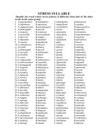 Bài tập nhấn trọng âm