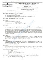 Tổng hợp 30 đề thi thử Đại học của các trường THPT 2015