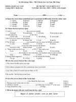 Đề thi thử TA THCS Huyền Sơn 13-14 lần 2