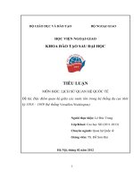 đặc điểm quan hệ giữa các nước lớn trong hệ thống đa cực thời kỳ 1918 – 1939