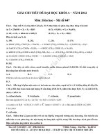 giai chi tiet de thi dai hoc mon Hoa 2012
