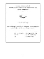 nghiên cứu về thái độ của trẻ lang thang trên địa bàn hà nội đối với việc sử dụng ma tuý