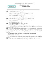 dề thi- dap an vào 10 (toán)