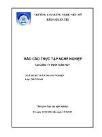 BÁO CÁO THỰC TẬP NGHỀ NGHIỆP  tại công ty tnhh tuấn huy