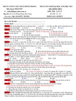 Đề thi thử ĐH 2013 số 2 - TTLT ĐH Lê Hồng PHong - Nha Trang