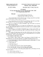 Tờ trình xây dựng vị trí việc làm giai đoạn 2014-2016