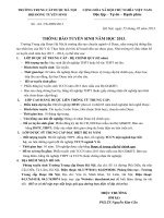 Trường TC Dược Hà Nội tuyển sinh 2013-2014