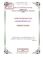 hoa học hữu cơ chuyên đề hidrocacbon