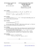 ĐỀ VÀO 10 TOÁN LẠNG SƠN THÁNG 6/2013