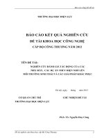 Nghiên cứu đánh giá tác động của các nhà máy, các dự án thuỷ điện nhỏ lên môi trường sinh thái và các giải pháp khắc phục
