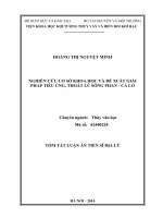 Nghiên cứu cơ sở khoa học và đề xuất giải pháp tiêu úng, thoát lũ sông Phan – Cà Lồ