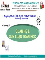 Bài giảng  TOÁN ỨNG DỤNG TRONG TIN HỌC