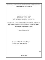 nghiên cứu, sản xuất phân hữu cơ vi sinh đa chức năng đặc chủng cho cây cao su vùng tây bắc từ than bùn và phế phụ phẩm nông nghiệp