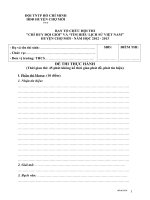 Đề thi Chỉ huy Đội giỏi Huyện Chợ Mới - An Giang