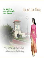 ÁO LỤA HÀ ĐÔNG