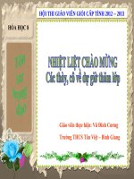 Bài giảng tham gia thi GVG Tinh môn Hoa 8- Tiet  55 bài axit-bazo- muối