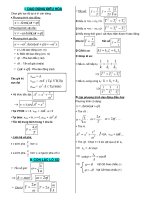 Hệ thống công thức vật lý 12 (cơ bản)