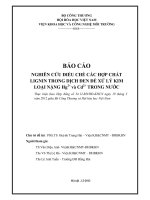 nghiên cứu điều chế các hợp chất lignin trong dịch đen để xử lý kim loại nặng hg2+ và cd2+ trong nước