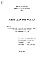 khóa luận tốt nghiệp mốt số giải pháp nâng cao năng lực cạnh tranh của công ty thông tin di động vms - mobifone việt nam