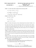 Đề KS HS vào lớp C.L.C nam 2013