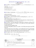 de thi va dap an thi vao lop 10 Thanh Hóa 2013 - 2014