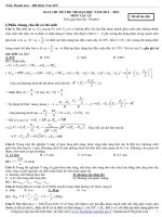 Giải chi tiết đầy đủ Vật Lý 2013 mã 426