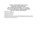 LUYỆN THI ĐẠI HỌC MÔN VẬT LÍ