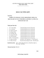 nghiên cứu đánh giá, tuyển chọn bò đực giống tại moncada để sản xuất tinh đông lạnh phục vụ công tác giống bò việt nam