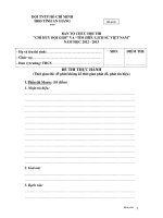 Đề 1- hội thi CHĐ giỏi cấp tỉnh 2013