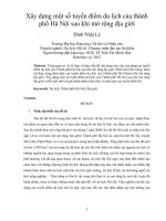 xây dựng một số tuyến điểm du lịch của thành phố hà nội sau khi mở rộng địa giới