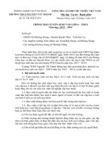 THÔNG BÁO TUYỂN SINH NĂM HỌC 2013-2014