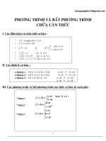 pt chứa căn thức