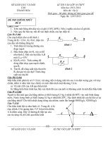 Đề, đáp án lý thi vào 10 đề B Thanh Hóa 2013-2014