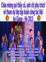 Giáo án Kỹ năng Công tác Đội