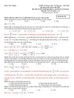 Giai de thi DH mon ly 2013