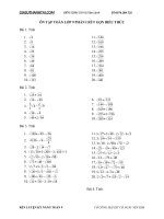 BÀI TẬP ÔN CHƯƠNG 1 TOÁN 9