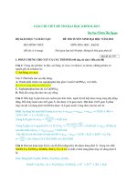 Giải chi tiết  đề thi đại học kB năm 2013 môn Hóa