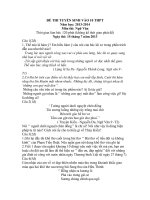 Đề thi tuyển sinh vào 10 THPT tỉnh Bắc Ninh  ( 2013-2014)