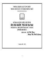 kế hoạch chủ điểm bản thân