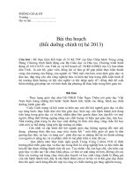 BÀI THU HOẠCH CHÍNH TRỊ HÈ 2013