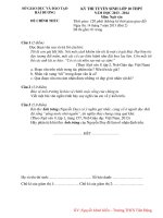 Đề thi TS Ngữ văn HD (2013-2014)