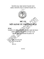 Nghiên cứu môi trường và điều kiện để phát triển dịch vụ logistics ở việt nam trong hội nhập kinh tế