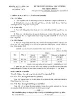 Đề thi đại học môn Địa lí Khối C năm 2013