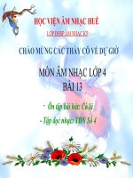 Âm nhạc lớp 4 - Tiết 13