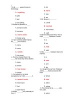 100 cau trac nghiem tieng Anh hay