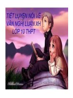 Tiết luyện nói văn nghị luận xã hội