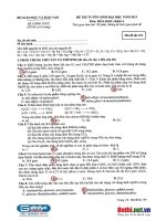 ĐỀ THI VÀ ĐÁP ÁN KHỐI A NĂM 2013