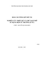 nghiên cứu thiết kế và chế tạo ổ đỡ sử dụng đệm từ trường (ổ từ)