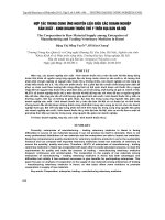 hợp tác trong cung ứng nguyên liệu giữa các doanh nghiệp sản xuất kinh doanh thuốc thú y trên địa bàn hà nội